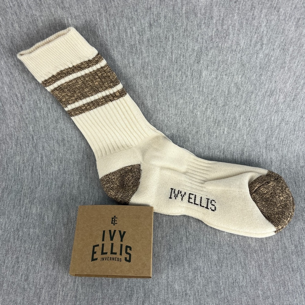 Ivy Ellis Inverness Quarter Socks Womens Size UK 7-12 Stenerson White Stripe NEW